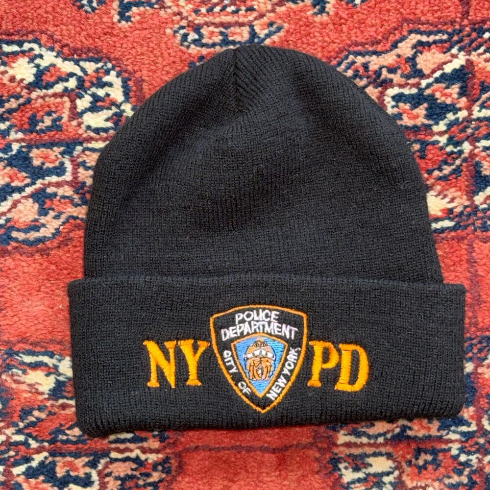 NYPD Black Knit Watch Cap‎ in MINT CONDITION
